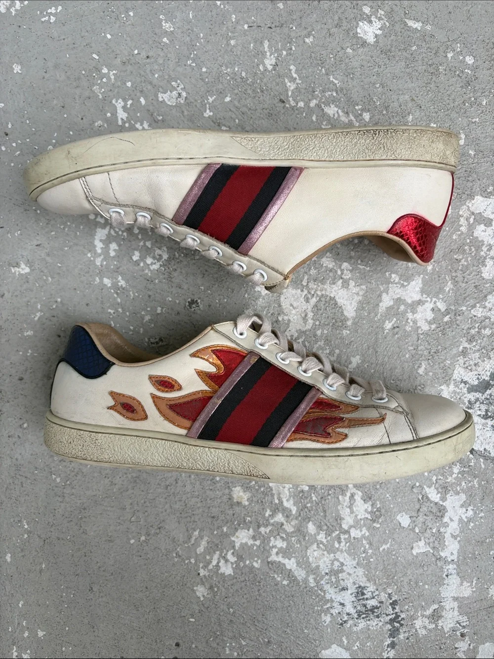 Gucci ace flame sneakers